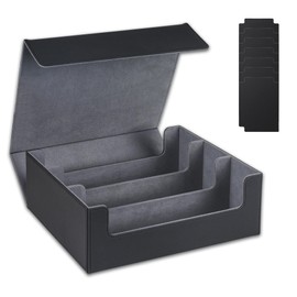 LIKHOPER Card Deck Case For Trading Cards 1800+, Card Deck Storage Box, Leather Magnetic Closure Commander Storage Box, Fit for YuGiOh, MTG, TCG and Sport Cards