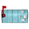 Duduho Summer Seashell Beach Starfish Mailbox Cover Magnetic Turquoise Wooden
