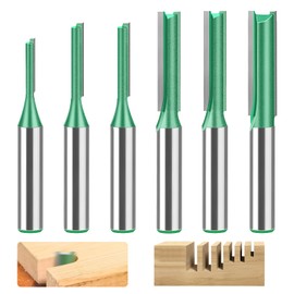 6 Pieces Milling Cutter 8 mm Shank, Groove Cutter, Diameter 3 mm, 4 mm, 5 mm, 6 mm, 7 mm, 8 mm Milling Cutter Shaft, Milling Cutter, Slot Wood Cutter Set, Wood Cutter for Woodworking