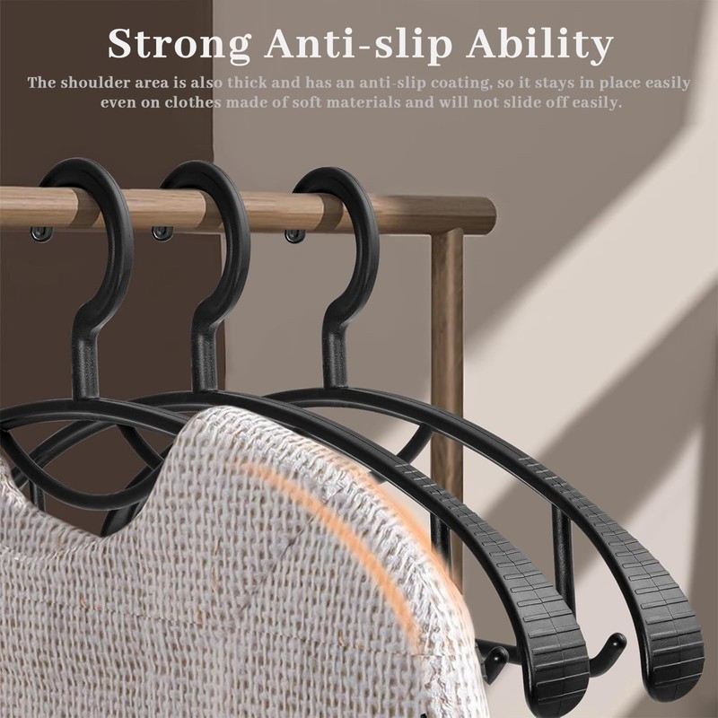 Extra Wide Shoulder Sweater Hangers 10 Pack, Width 2.8cm Thick