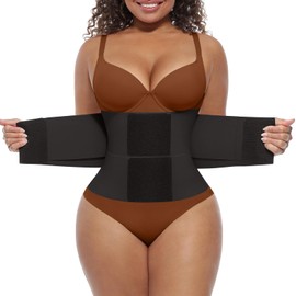 FeelinGirl Waist Cincher Tainer Workout Neoprene Shaper Tummy Slimmer Plus Size Belly Band for Women Black XL