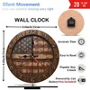 American Flag Rustic Wood Wall Clock Distressed Design Home Decor