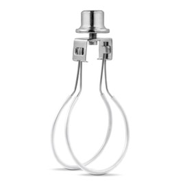 Lamp Shade Holder,Lamp Shade Light Bulb Clip Adapter,Clip On Lampshade Adapter Includes Finial and Lampshade Levellers,Spring Clip for Light Bulb (Nickel)