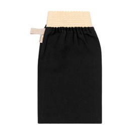 Exfoliating Gloves for Shower | Exfoliating Mitt Body Scrub Skin Exfoliator & Dead Skin Remover Glove Sponge for Bath (Black I, Body)