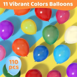 110 Pezzi Palloncini Compleanno, 12 Pollici Palloncini Colorati ad Elio – Palloncini Laurea, Matrimonio, Baby Shower, Carnevale, Anniversario, Nuziale