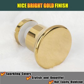 Alise Shower Glass Door Handle,Sliding Shower Doors Knob Pull Hardware Replacement Parts for Bathroom Glass Doors,Solid SUS304 Stainless Steel Brushed Gold,XLS400DB-G