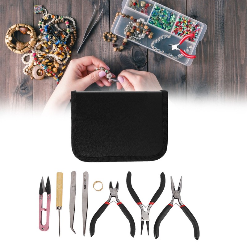 8pcs Jewelry Tools DIY Jewelry Making Pliers Scissors Cutter Tweezers