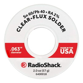RadioShack SnPb 60/40 Clear-Flux Solder, 0.063" Diameter - 2.0 oz. Spool