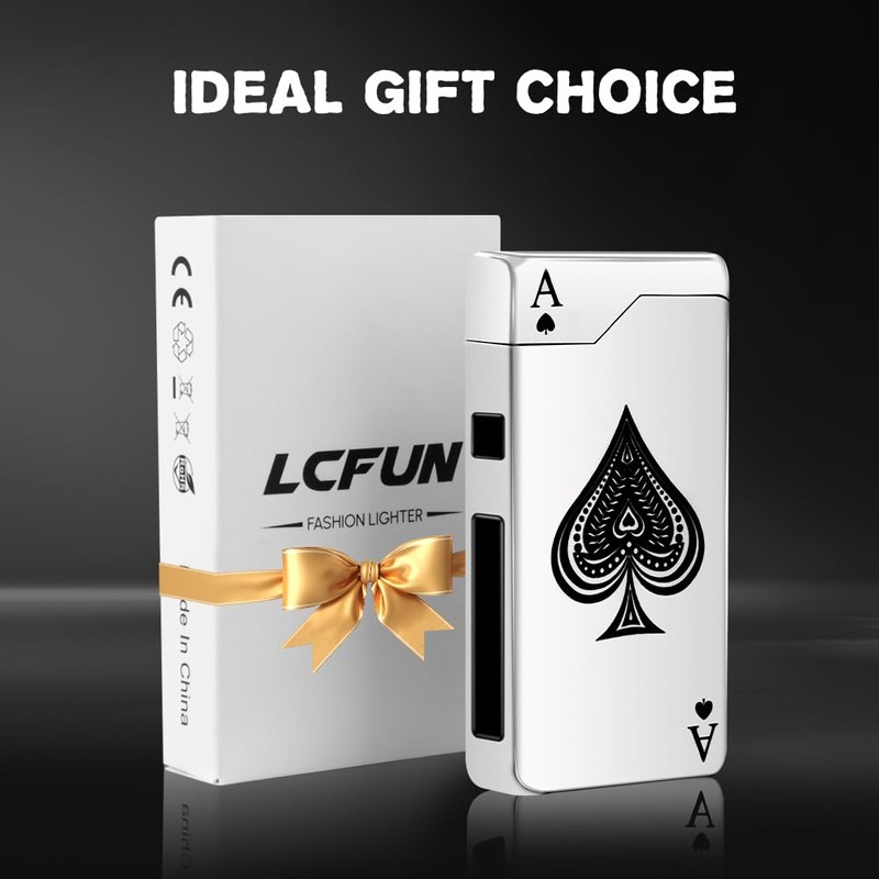 LcFun Electric Lighter - Rechargeable USB, Dual Arc Plasma, Windproof