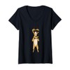 Womens Cute Cartoon Antelope Character For Kids V-Neck T-Shirt