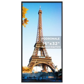 16x32 Poster Frames, 1Pcs, Plexiglass,Black Aluminum Snap Frame