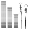 60pcs Fishing Leaders,14.7cm/20cm/24.7cm Stainless Steel Leader Line Wire Heavy Fishing