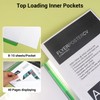 Kokuyo 20-Pocket Binder with Plastic Sleeves 8.5"x11" (Clear), A4 and