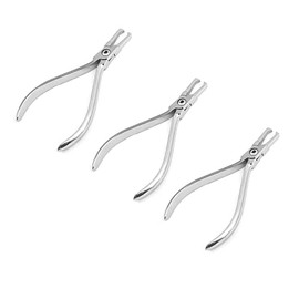 3 PIECES DENTAL DE BONDING PLIERS STRAIGHT CERAMIC PLASTIC BRACKET REMOVING ORTHODONTICS STAINLESS STEEL INSTRUMENTS by G.S ONLINE STORE