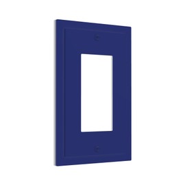 Navy Blue 1 Gang Decorator Light Switch Cover Single GFCI/Rocker Outlet Switch Wall Plate for Dimmer,USB Outlet Mid Size