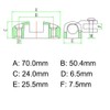 Amadget 2 Pcs Boat Top Bimini Deck Hinge Swivel Side
