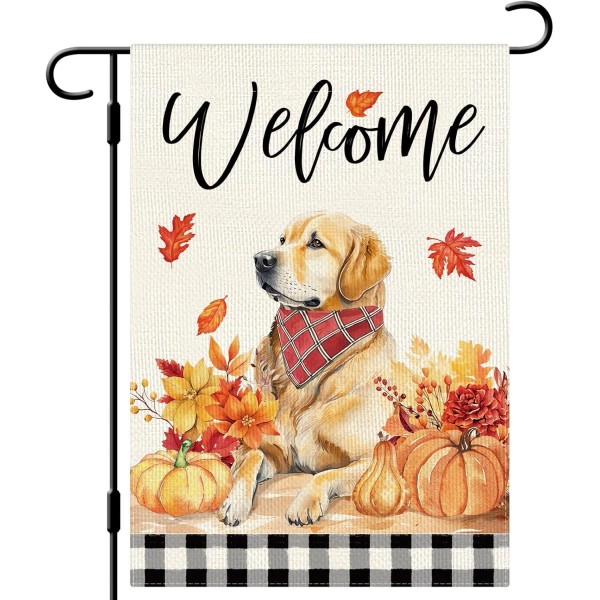 Does not apply Welcome Fall Dog Garden Flag Autumn Golden