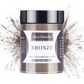 Mica Powder - 60g Mica Powder for Epoxy Resin - Pearl Pigment Powder Dye for Resin/Eye Shadow/Soap Making/Nails/Bath Bombs etc. (Bronze)