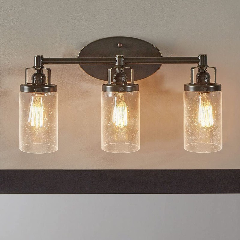 Skelang Clear Glass Shade, Seeded Light Shade, Lampshade with 1-5/8