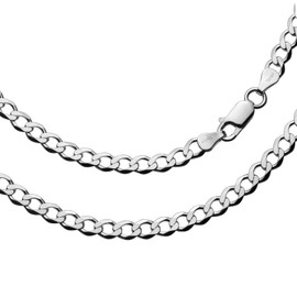 STERLL Men's Silver Chain Real Silver Without Pendant Gift Packaging The Best Men Gifts, Sterling Silver