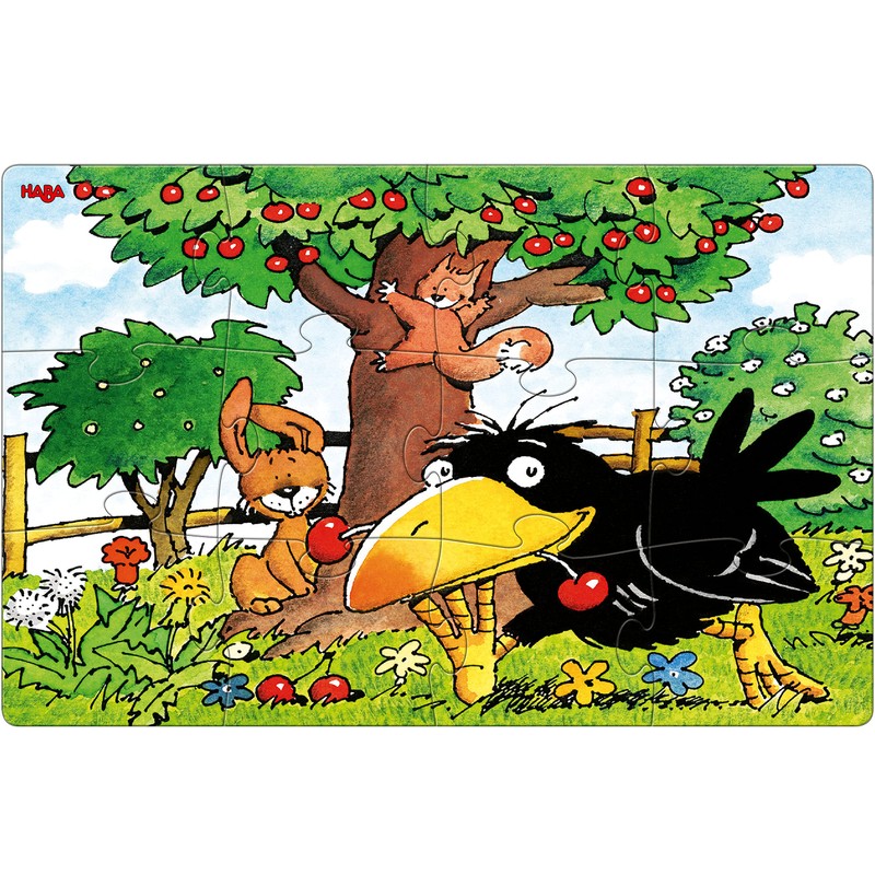HABA - Puzzles The Fruit Raven Teo Children's Puzzles, Multicoloured