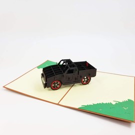 Black Truck Pop up Birthday Card, Thank You Card, Love Card, Graduation Card, Anniversary Card, Just Because, Romantic Cards for Man, Woman, Lady | Pop Card Express (Black Truck Pop Up Card) (Black Truck Pop Up Card)