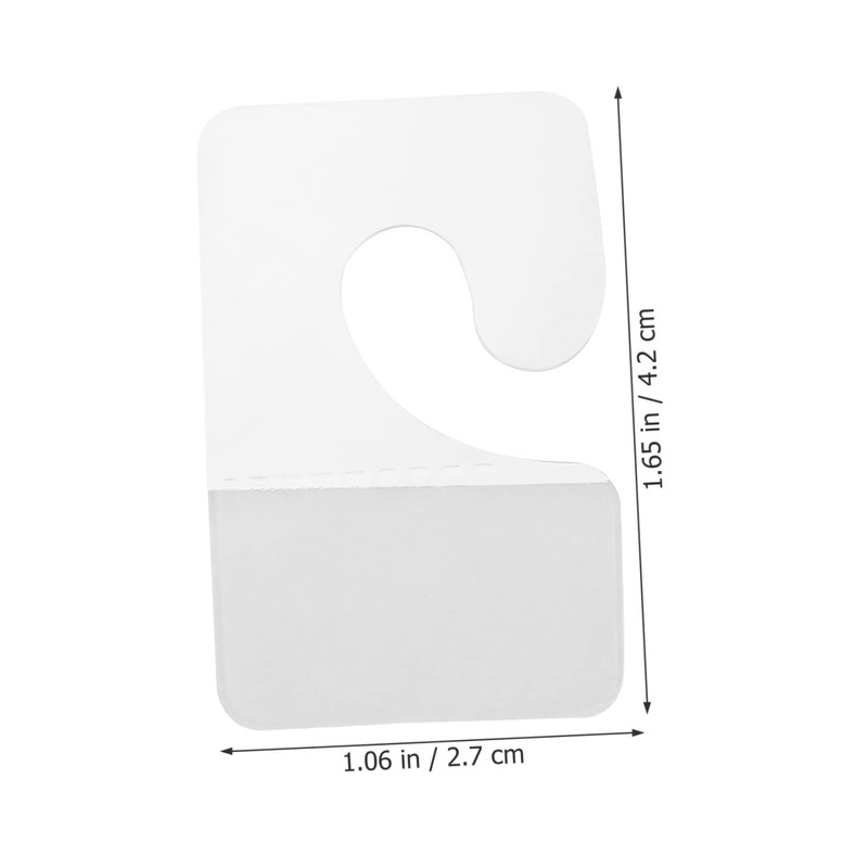 CHILDWEET 200pcs Self Adhesive Hang Tabs Hooks Clear Retail Display