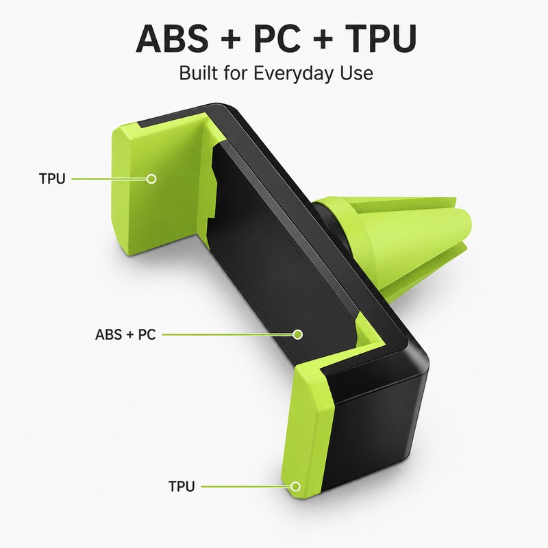 Car Phone Holder for Navigation – Green Air Vent Mount