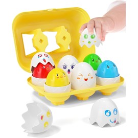 Yetonamr Easter Eggs Toys for Babies Boys Girls Kids, Toddler Easter Basket Stuffers Prefilled Easter Eggs with Toys Inside Filled Infant Montessori Toys Gifts