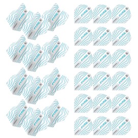 WINMAU Prism Alpha Fyre Design Dart Flights - 10 sets per pack (30 dart flights in total) (White, Aqua & Blue)