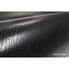 VViViD XPO Black Snake Skin Leather Vinyl Wrap Roll with Air Release Technology (1ft x 5ft)