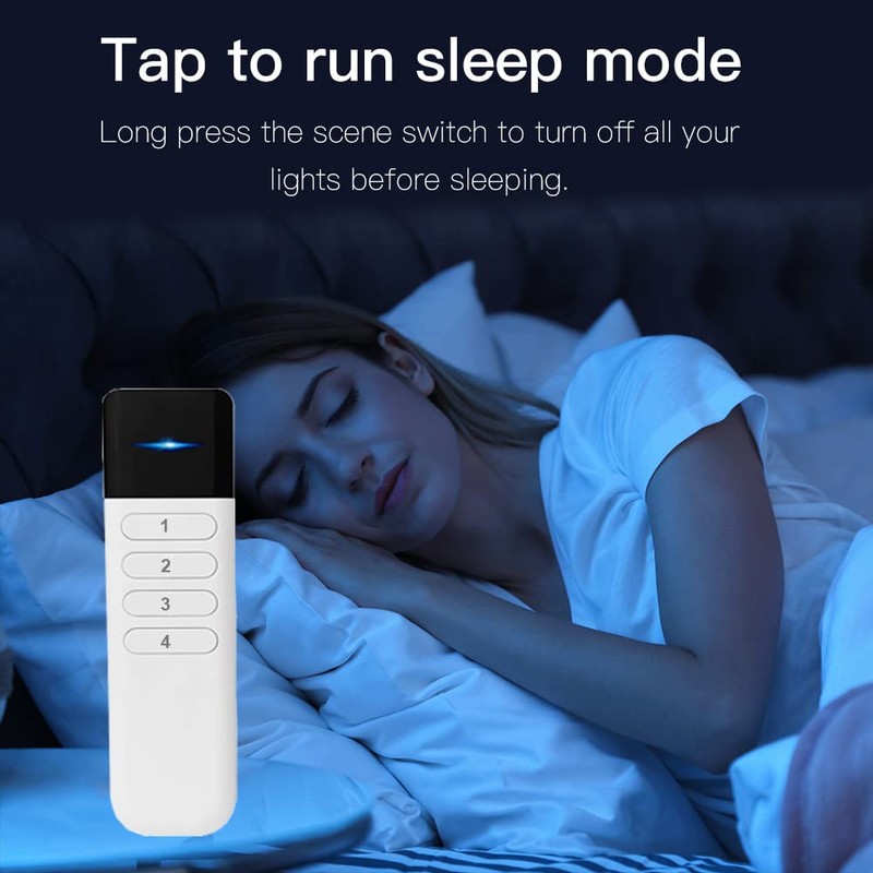 Wireless Zigbee Smart Button, 12 Scene Controller, 4-Way Remote Control