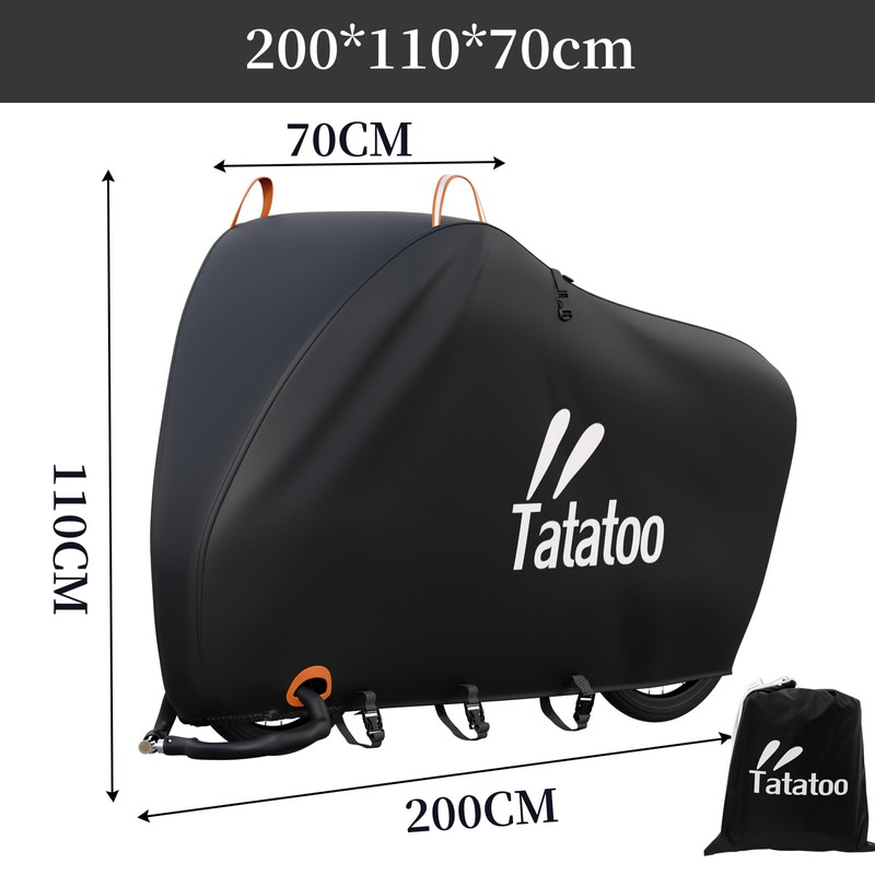 Tatatoo Bicycle Cover, 2023 Model, 4 Buckles, All Weather, Thick,