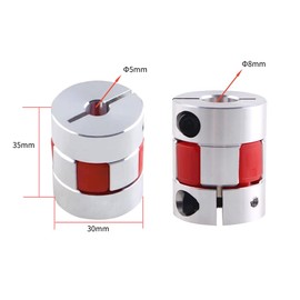 CHANCS D20 L25 Plum Model Motor Shaft Coupling Flexiable Coupler Aluminium Inner Diameter 5mm to 8mm for Engraving Drilling Milling Machine 2PCS