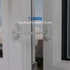 XFORT Locking Cockspur Window Handle Installation Kit in White, Left