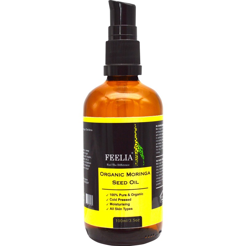 Feelia - Organic Moringa Oil - Cold Pressed, Moisturizing, Rich
