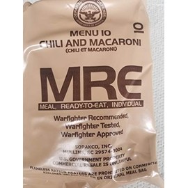 LoJo Surplus 2022 Genuine Military MRE Meals Ready to Eat with Inspection Date 2022 or Newer (Chili and Macaroni)