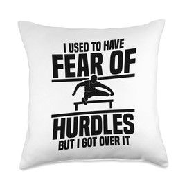 Track & Field Hurdles Spikes Men Hurdles Shoes Hurdling Throw Pillow