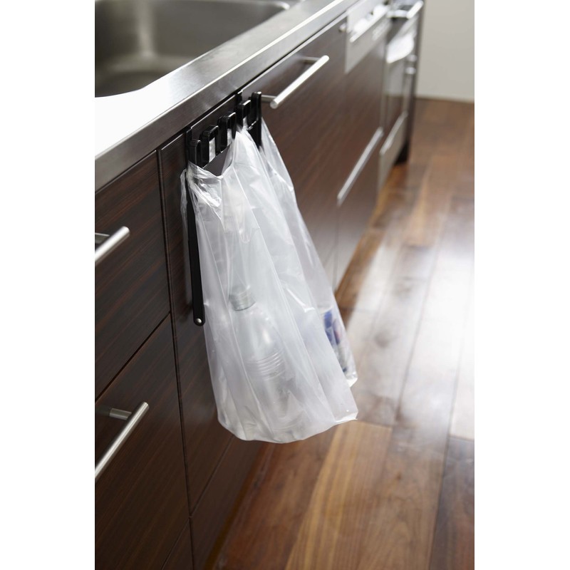 Yamazaki Industries Plastic Bag Hanger Tower Black 7134