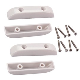 TUOREN 4Pcs Bass Guitar Thumb Rest Plastic Bass Finger Rest Thumbrest with Screws Compatible with Precision Fender Bass Electric Guitar (White)