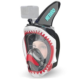 Junior Snorkel Mask, Shark (Black, XS)