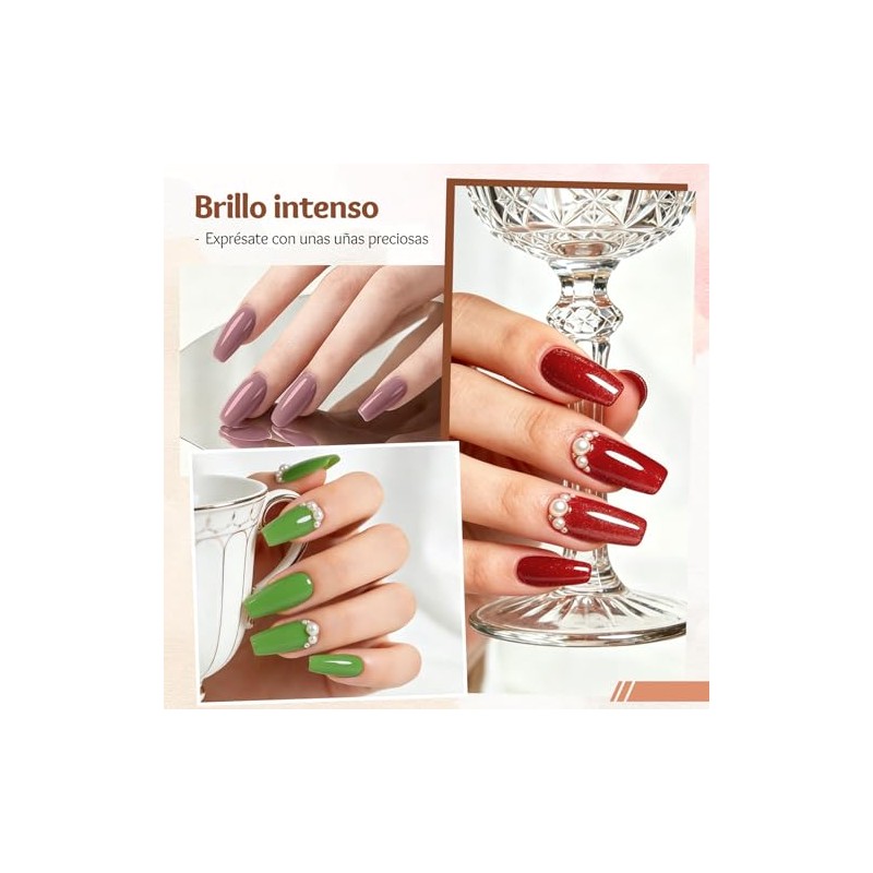 Cherimoya Esmalte en Gel Multicolor para Uñas 15ml-Rosa Nude