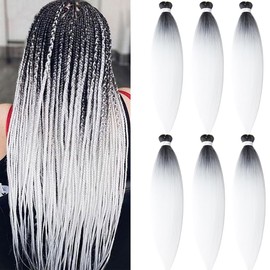 Pre Stretched Braiding Hair 30 Inch Long Braiding Hair 6packs Professional Crochet Hair Extensions Yaki Straight High Temperature Synthetic Fiber for Braids（30",B33)