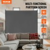 Single Panel 6FT Iron Freestanding Multi-Functional Privacy Screen Grey Indoor