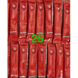Skittles 25 Skittles Drink Mix To Go STRAWBERRY Singles Sachets Sugar Free 10 Calories