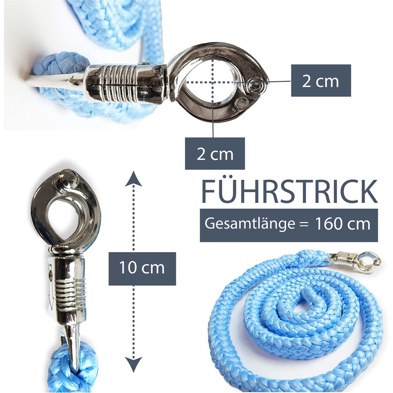 Lead Rope with Panic Hook, for Horses, Ponies, Shetty, Donkey,