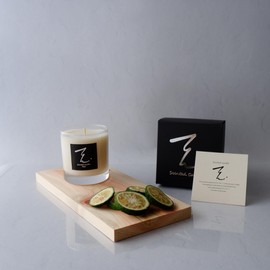Japanese Aroma Soy Wax Candle - with Cotton Wick - Yuzu Citrus Fragrance - 170g - Handmade in Japan