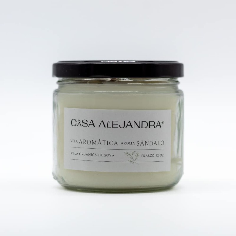 LA CASA DE ALEJANDRA Vela aromática de Sandalo, aroma de