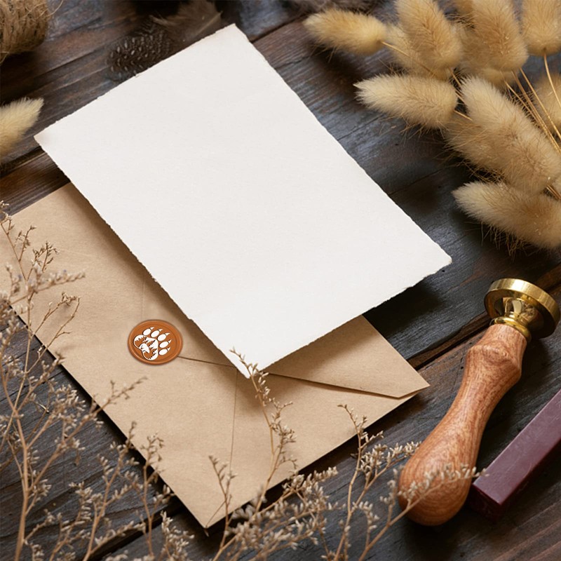 craspire Bear Wax Seal Stamp Bear Paw Print Wax Stamp