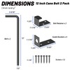 12" Heavy Duty Cane Bolt Gate Drop Rod Extra Thick